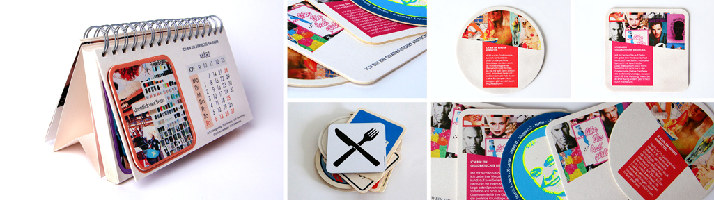 Bierdeckel-Kalender mit heraustrennbarem Bierfilz