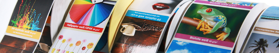 Haftpapier Etiketten